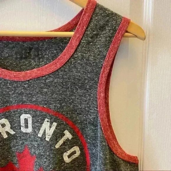 NBA Toronto Raptors Men’s Tank Top Basketball Grey Red White Size Large - Picture 7 of 14